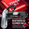Cuffie Bluetooth VSIDEA V82 con design a orecchio aperto - 20 ore di autonomia - Nero