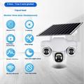 VTS31 V380 Telecamera di sicurezza PTZ ad energia solare con triplo obiettivo - Bianca