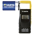 Tester di Batterie Digital Varta LCD per AAA, AA, C, D, 9V, N, Batteria a Bottone