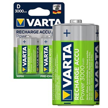 Batterie Ricaricabili D/HR20 Varta Power Ready2Use - 3000mAh - 1x2