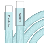 Cavo USB-C/USB-C Verbatim Sync & Charge SoftTouch - 100W PD 3.0, 480Mbps - 1.2m - Blu