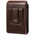 Custodia con clip da cintura verticale per iPhone Duo, Samsung Galaxy Z Fold8, Xiaomi 18 Fold - Colore caffè