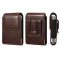 Custodia con clip da cintura verticale per iPhone Duo, Samsung Galaxy Z Fold8, Xiaomi 18 Fold - Colore caffè