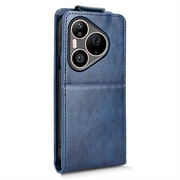 Huawei Pura 90 Pro Max Custodia verticale con supporto - Blu scuro