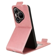 Huawei Pura 90 Pro Max Custodia verticale con supporto - Oro rosa