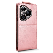 Huawei Pura 90 Pro Max Custodia verticale con supporto - Oro rosa