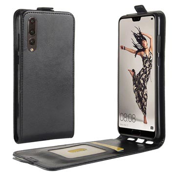 Custodia a Flip Verticale per Huawei P20 Pro - Nera