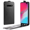 Samsung Galaxy S10 5G Vertical Flip Case with Card Holder - Black