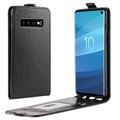 Custodia a Flip Verticale per Samsung Galaxy S10 - Nera