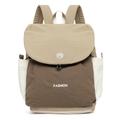 Zaino in tela vintage a blocchi di colore di grande capacità - Marrone chiaro / Khaki