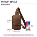 Borsa a tracolla vintage in pelle / Borsa da viaggio a tracolla - Colore caffè