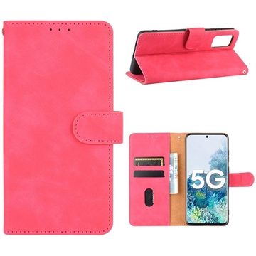 Custodia a Portafoglio Serie Vintage per Samsung Galaxy S20 FE/S20 FE 5G - Rosa Neon