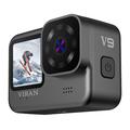 Action camera con doppio schermo Viran V9 4K 60FPS - Nero