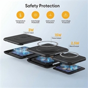 Stazione di ricarica wireless pieghevole 3 in 1 W-126