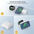 Stazione di ricarica wireless pieghevole 3 in 1 W-126 - Bianca