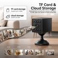 Mini telecamera di sicurezza WiFi HD W09 con rilevamento del movimento - Nera