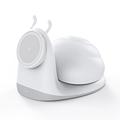Caricabatterie wireless MagSafe W11 con design a forma di lumaca e luce notturna - Bianco