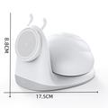 Caricabatterie wireless MagSafe W11 con design a forma di lumaca e luce notturna - Bianco