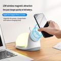 Caricabatterie wireless MagSafe W11 con design a forma di lumaca e luce notturna - Bianco