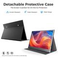 Monitor portatile W156U2 da 15.6" Full HD con custodia in pelle rimovibile - Nero