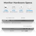 Monitor portatile W156U2 da 15.6" Full HD con custodia in pelle rimovibile - Nero