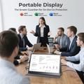 Monitor portatile W156U2 da 15.6" Full HD con custodia in pelle rimovibile - Nero