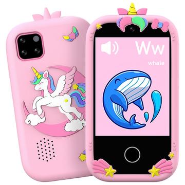 W5 Giocattolo intelligente per bambini con giochi, fotocamera, videoregistratore, scheda di memoria da 32 GB - Rosa / Uniqorn