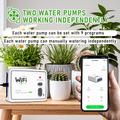 Sistema di irrigazione automatico per piante con doppia pompa e connessione Wi-Fi WD-01GDE - Bianco