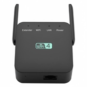 WD-611U Estensore WiFi 300Mbps con doppia antenna - Spina UE - Nero