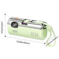 Power bank Wekome WP-35 da 5000mAh con display a LED, cavi USB-C e Lightning - 22.5W - Verde