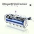 Power bank Wekome G12X da 5000mAh con display a LED, cavi USB-C e Lightning - 22.5W - Viola