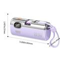 Power bank Wekome G12X da 5000mAh con display a LED, cavi USB-C e Lightning - 22.5W - Viola