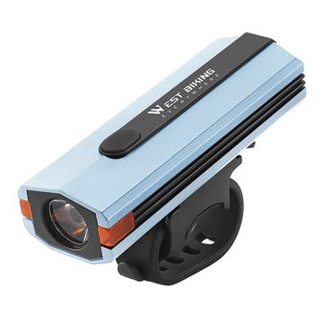 WEST BIKING YP0701407 Faro in plastica per bicicletta 400LM Torcia notturna per bicicletta Luce anteriore - Blu