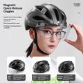 West Biking YP0708136 Casco da ciclismo con visiera magnetica - Nero