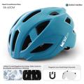 West Biking YP0708136 Casco da ciclismo con visiera magnetica - Blu cristallo di ghiaccio