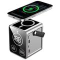 Power bank wireless WIWU PS300 da 50000mAh - PD da 100W, cavo USB-C, luce LED - Argento