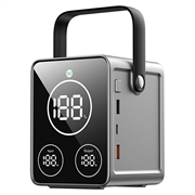 Power bank wireless WIWU PS300 da 50000mAh - PD da 100W, cavo USB-C, luce LED - Argento