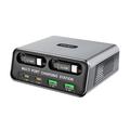 Stazione di ricarica da tavolo WLX-60C GaN con 2 cavi USB-C retrattili