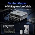 Stazione di ricarica da tavolo WLX-60C GaN con 2 cavi USB-C retrattili