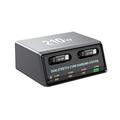 Stazione di ricarica WLX-60E 210W GaN con 2 cavi USB-C retrattili