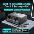 Stazione di ricarica WLX-60E 210W GaN con 2 cavi USB-C retrattili