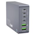 WLX-F8A Stazione di ricarica da tavolo a 6 porte 220W GaN - Grigio