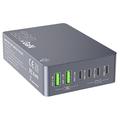 WLX-F8A Stazione di ricarica da tavolo a 6 porte 220W GaN - Grigio