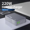 WLX-F8A Stazione di ricarica da tavolo a 6 porte 220W GaN - Grigio