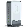 WLX-F8B Stazione di ricarica da tavolo a 8 porte GaN per laptop, tablet e telefoni - 200W