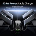 WLX-G1 Stazione di ricarica da tavolo GaN da 425W a 10 porte - USB-C, USB-A - Nero