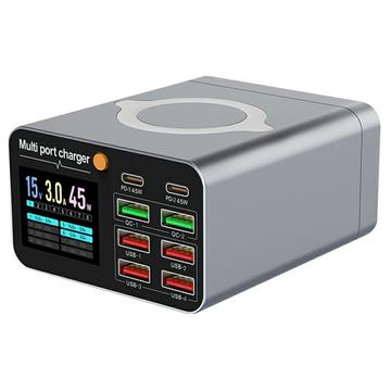 Stazione di ricarica da tavolo WLX-M2 GaN con ricarica wireless - 80W