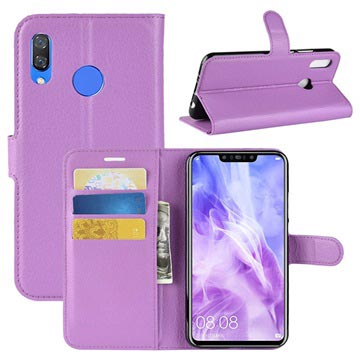 Custodia a Portafoglio con Supporto per Huawei Nova 3 - Viola