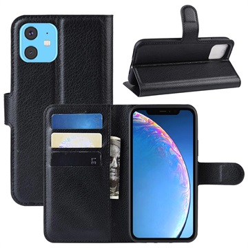 Custodia a Portafoglio per iPhone 11 con Chiusura Magnetica - Nera