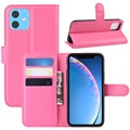 Custodia a Portafoglio per iPhone 11 con Chiusura Magnetica - Rosa Neon